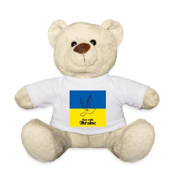 World Peace Symbol Welt Frieden Ukraine Russland - Teddy - Weiß - Vorne