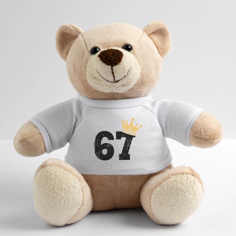 67 Crown 67th Birthday 67 years old Teddy Bear