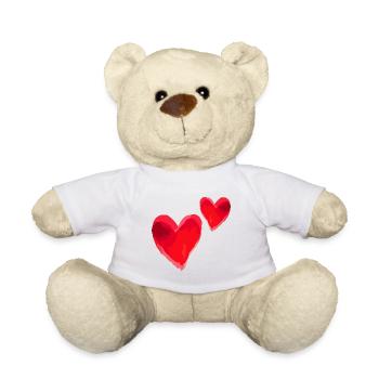 Coeurs Amour En Amour Saint Valentin - Nounours - blanc - Devant