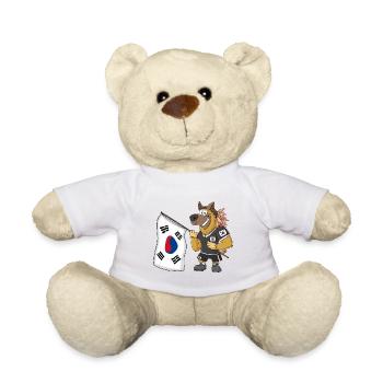 South Korean Rasta Dog - Teddy Bear - white - Front