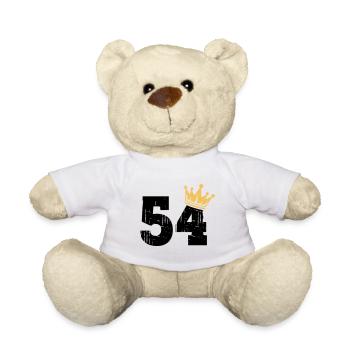 54 Crown 54e anniversaire 54 ans - Nounours - blanc - Devant