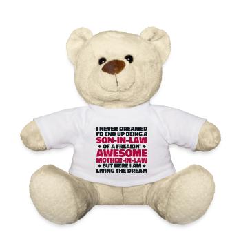 Son In Law Of A Freakin' Awesome Mother In Law - Teddy Bear - white - Front