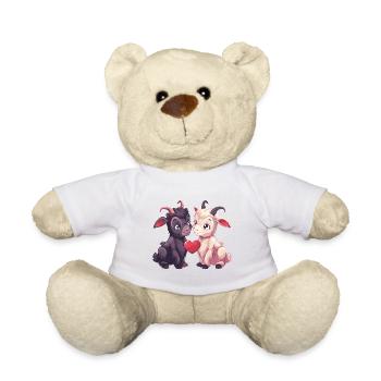 Coeur de Chèvre Saint-Valentin - Nounours - blanc - Devant