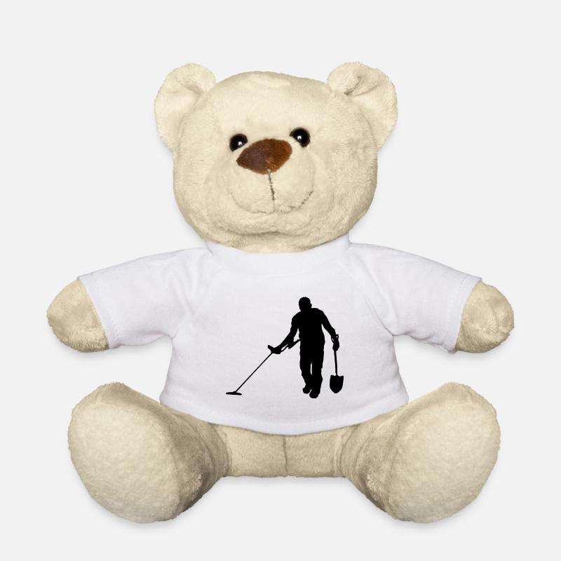Auf der Suche nach dem Schatz mit Metalldetektor - Teddy - Weiß