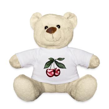 Cherries - Teddy Bear - white - Front