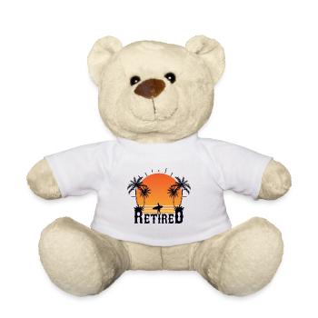 Retiree now goes surfing, retirees and retirement - Teddy Bear - white - Front