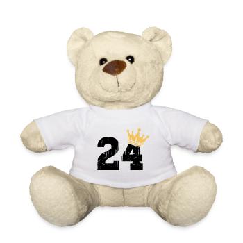 24 Crown 24e anniversaire 24 ans - Nounours - blanc - Devant