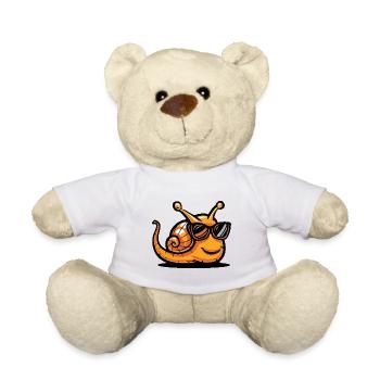 Snail Cool Comic - Teddy Bear - white - Front
