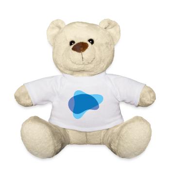 Farbkleckse Kleckse Farbspritzer Maler Geschenk - Teddy - Weiß - Vorne
