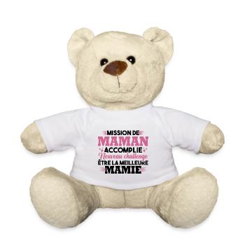 Mission maman accomplie - future meilleure mamie - Nounours - blanc - Devant