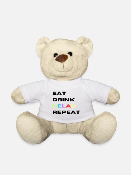 Drink | Helau | Fasching | Lustig | Karneval - Teddy - Weiß
