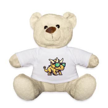 Dinosaurier triceratops Cool Comic - Teddy - Weiß - Vorne