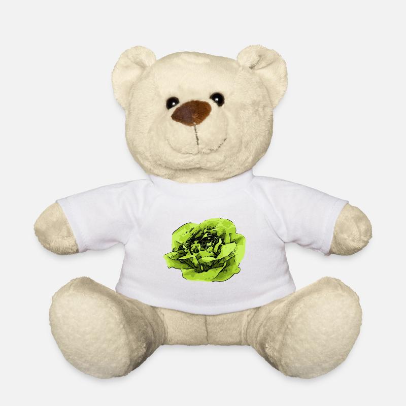 Lettuce pop art - Teddy Bear - white