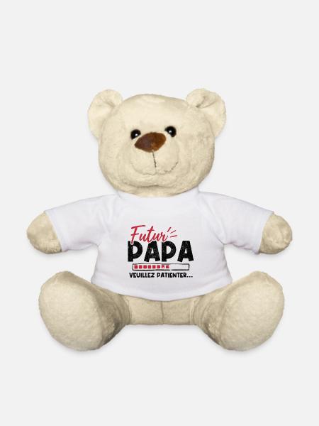 Futur papa veuillez patienter - Nounours - blanc