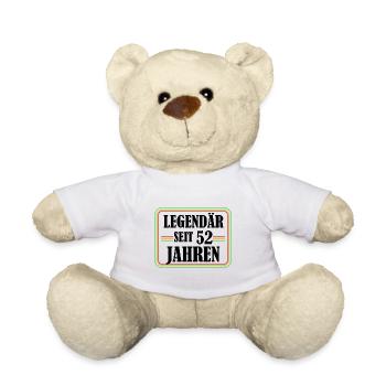 Legendary for 52 years, 52 birthday, finally 52 - Teddy Bear - white - Front