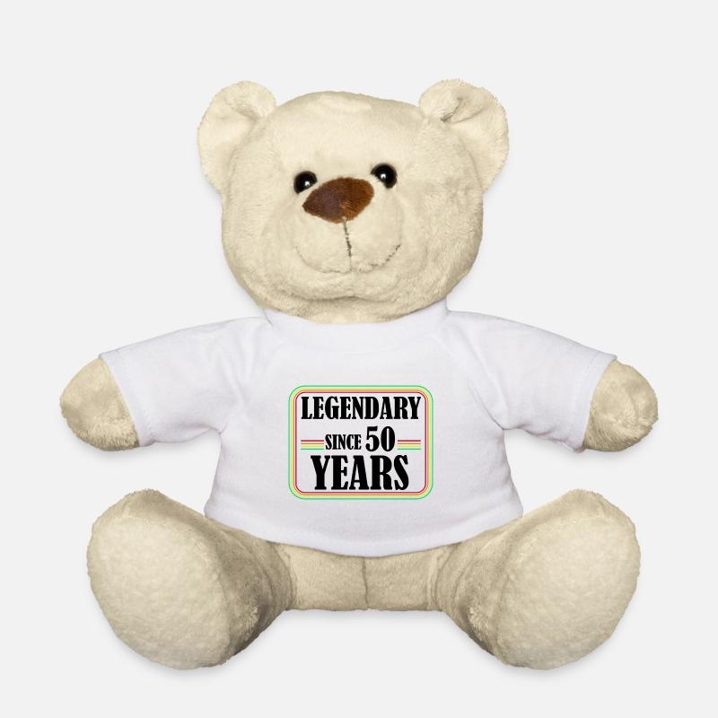 Legendär seit 50 Jahren, 50 Geburtstag, Endlich 50 - Teddy - Weiß