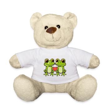 Frosch Paar Herz - Teddy - Weiß - Vorne