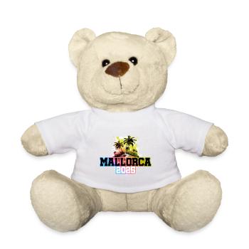 Mallorca 2025 Palm Trees Colorful - Teddy Bear - white - Front