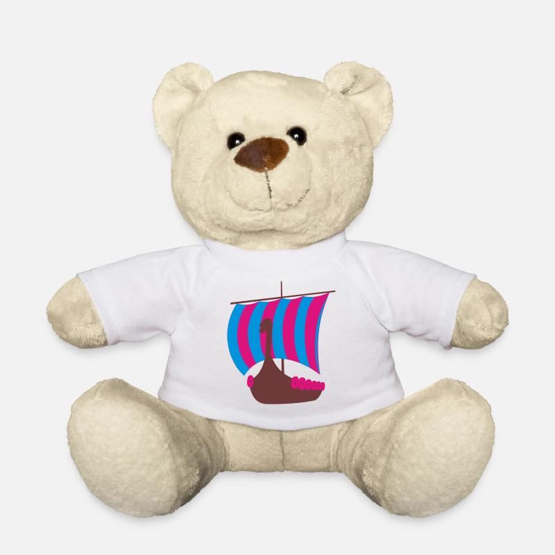 wikingerschiff - Teddy - Weiß