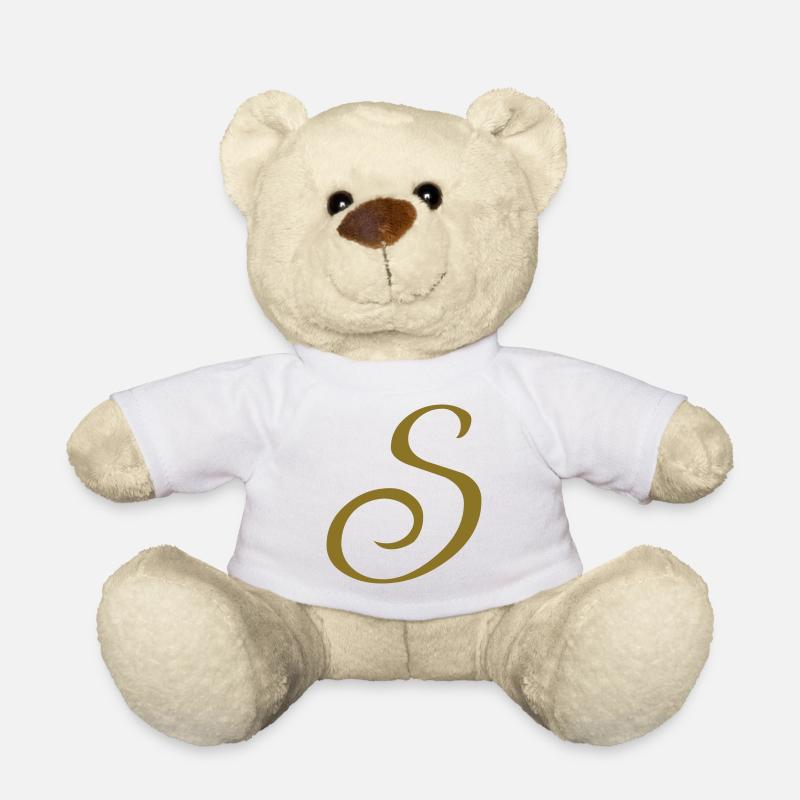 Buchstabe S - Teddy - Weiß