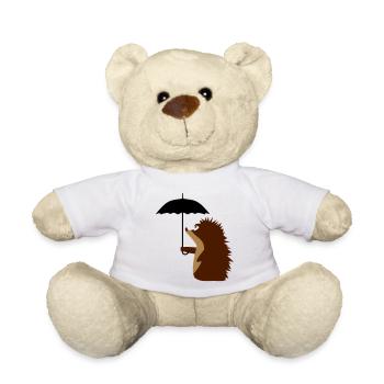 Igel mit Schirm - Teddy - Weiß - Vorne