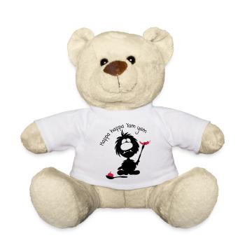 Monster Smuffel Hungrig Happa happa Yam yam - Teddy - Weiß - Vorne