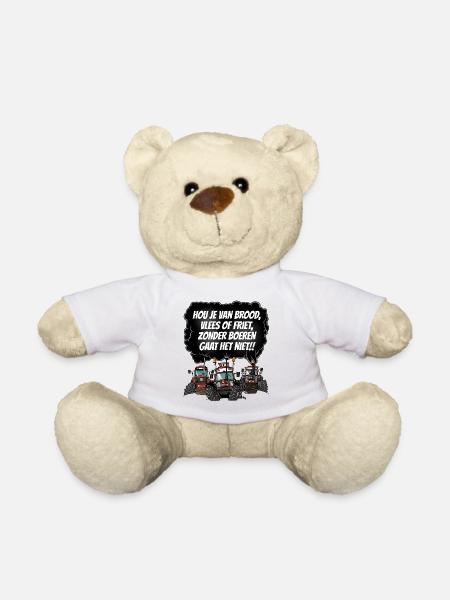 Brot T-Shirt 3x braun - Teddy - Weiß