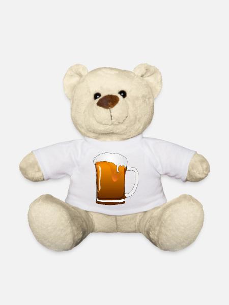 Bierkrug mit Schaum - Teddy - Weiß