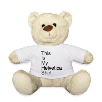 Typography shirt graphic design gift bark - Teddy Bear - white - Front