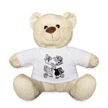 Maya Bird Symbols - Mayan script - Mayan glyphs - Teddy - Weiß - Vorne