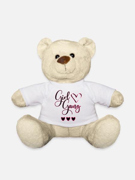 Beste Freunde Shirt für 3 - Girl Gang - Teddy - Weiß