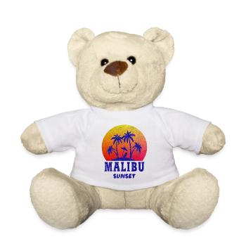 Malibu Sunset / California / Gift / Retro - Teddy Bear - white - Front