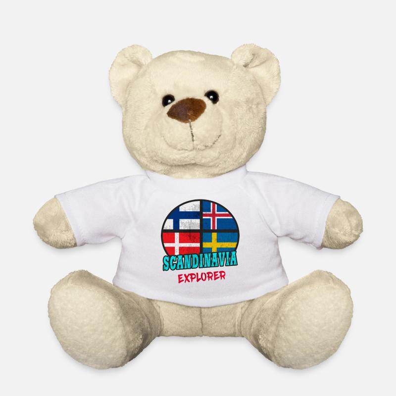 Scandinavia Explorer / Scandinavia / Gift - Teddy Bear - white