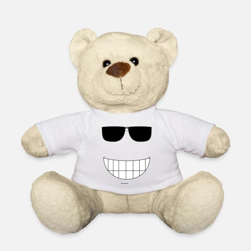 grand rire heureux - Nounours - blanc