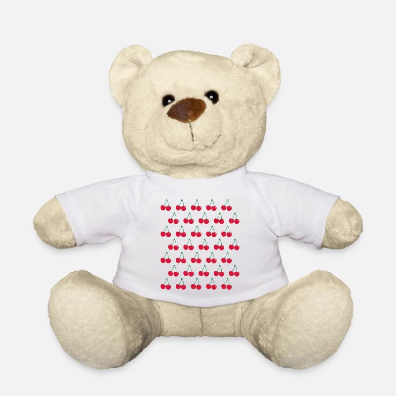 Kirschen Muster - Teddy - Weiß