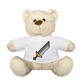 Riesen Schwert Pixel Art - Teddy - Weiß - Vorne