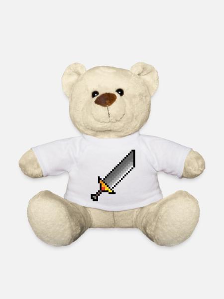 Riesen Schwert Pixel Art - Teddy - Weiß