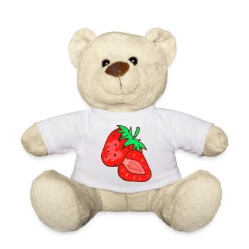 Fraises Fruits Fruits Fruits Jardin Légumes - Nounours - blanc - Devant