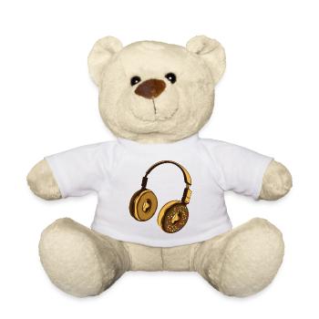 mignon beignet casque - Nounours - blanc - Devant