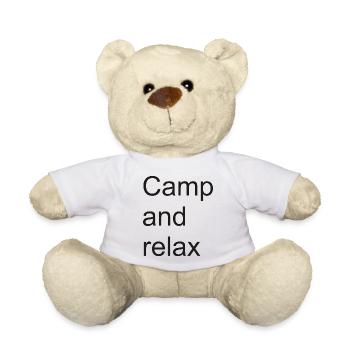 camp an relay camping camper motorhome motorhome camping - Teddy Bear - white - Front