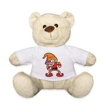 Dwarf Wicht Gnome Kobold fairy tale garden gnome - Teddy Bear - white - Front