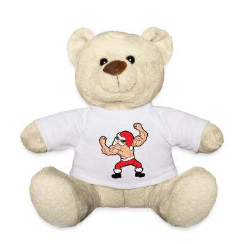Noël drôle père Noël Noël - Nounours - blanc - Devant