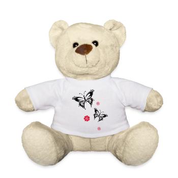 Butterflies Flowers Flowers Insects Summer - Teddy Bear - white - Front