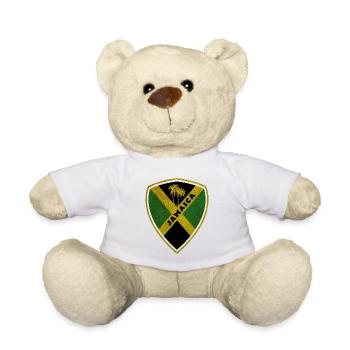 Jamaika Wappen Vintage / Geschenk Karibik Flagge - Teddy - Weiß - Vorne