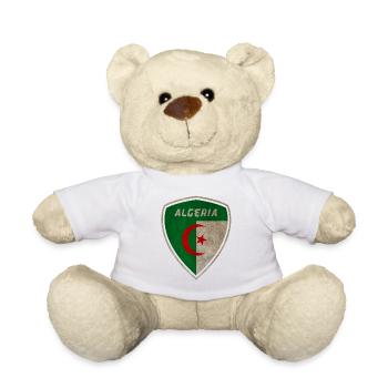 Algerien Wappen Vintage / Geschenk Algier - Teddy - Weiß - Vorne