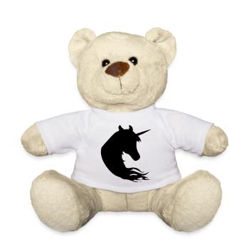 Einhorn Kopf Einhornkopf - Teddy - Weiß - Vorne