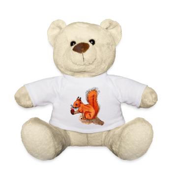 Squirrel Christmas - Teddy Bear - white - Front
