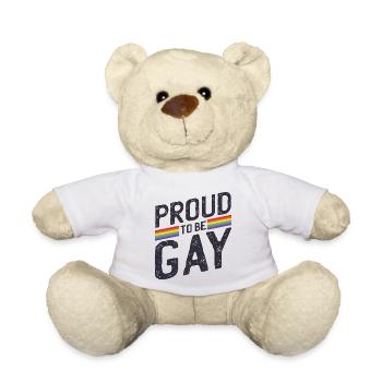 Gay Schwul Homo Pride Proud Csd Geschenk Stolz - Teddy - Weiß - Vorne