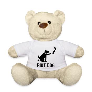 riot dog - Teddy Bear - white - Front