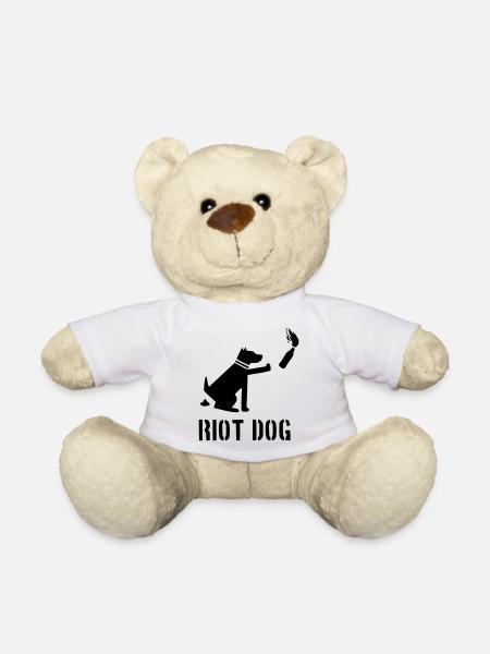 riot dog - Teddy Bear - white